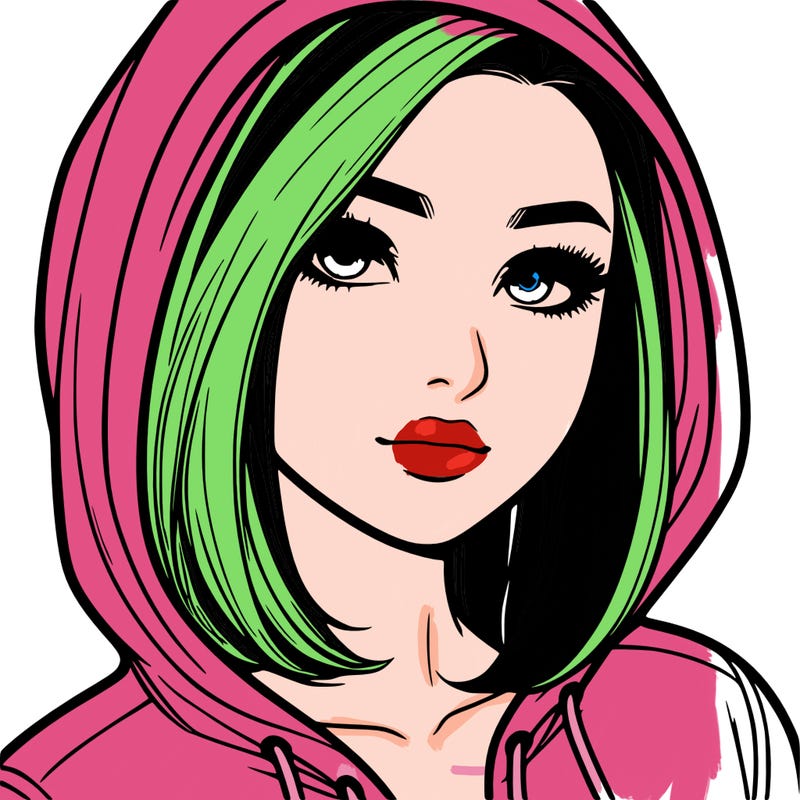 realistic adult girl with hoodie on