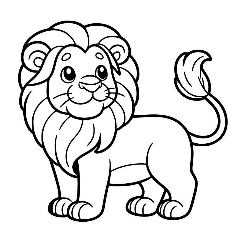 lion out line