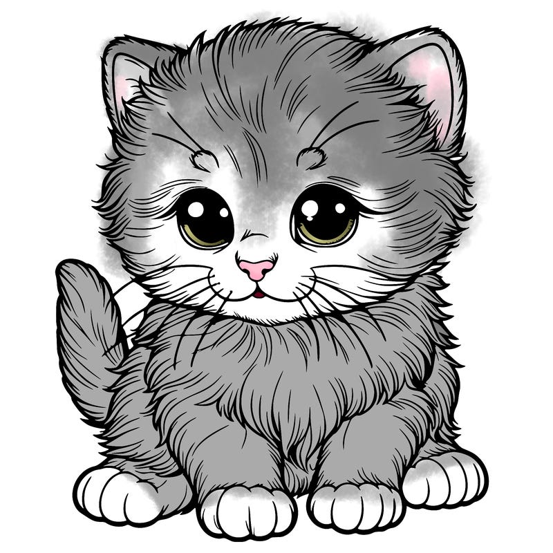 cute realistic kitten