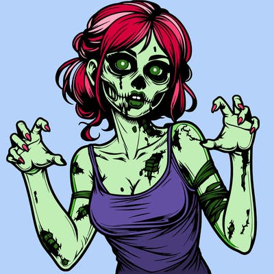 realistic zombie girl