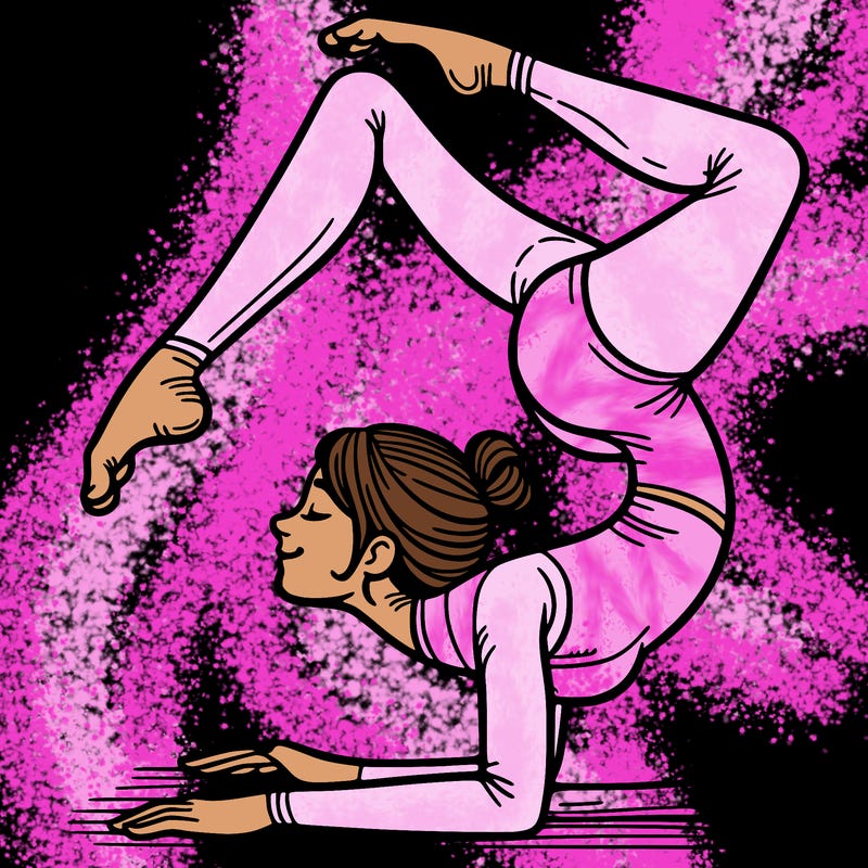 gymnast doing contortion pose