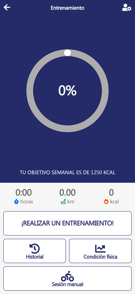 X-Fitness - X-Fitnessトレーニングダッシュボード、週間のカロリー目標とワークアウト統計が表示されている
