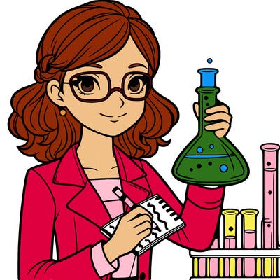 a female scientist
