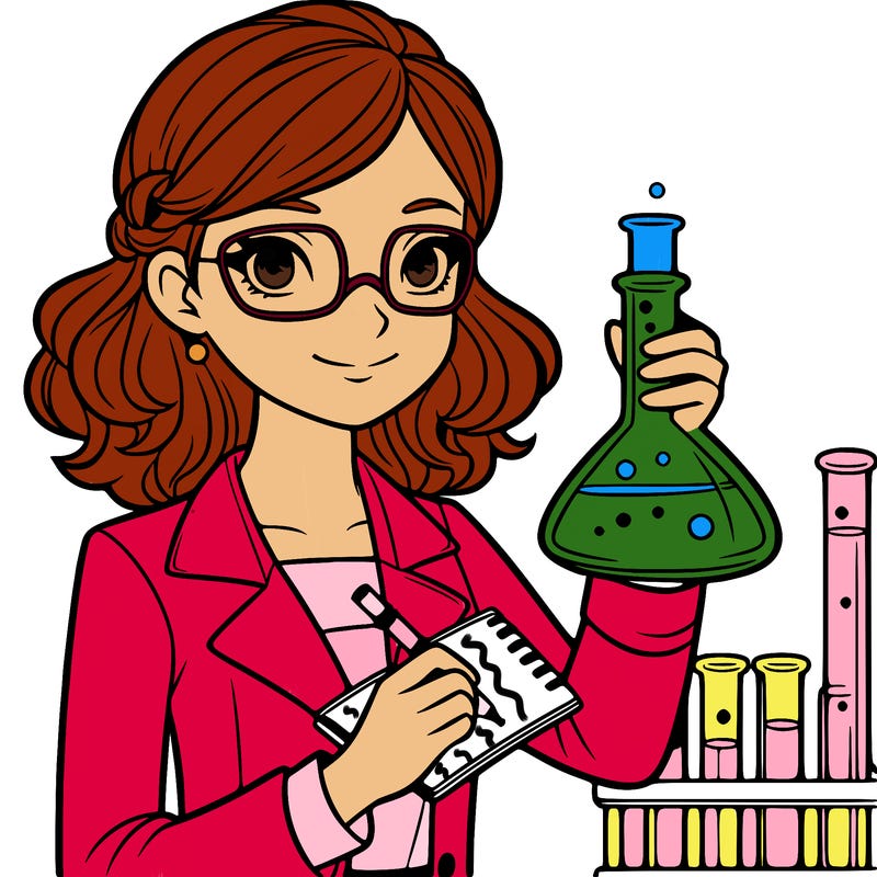 a female scientist