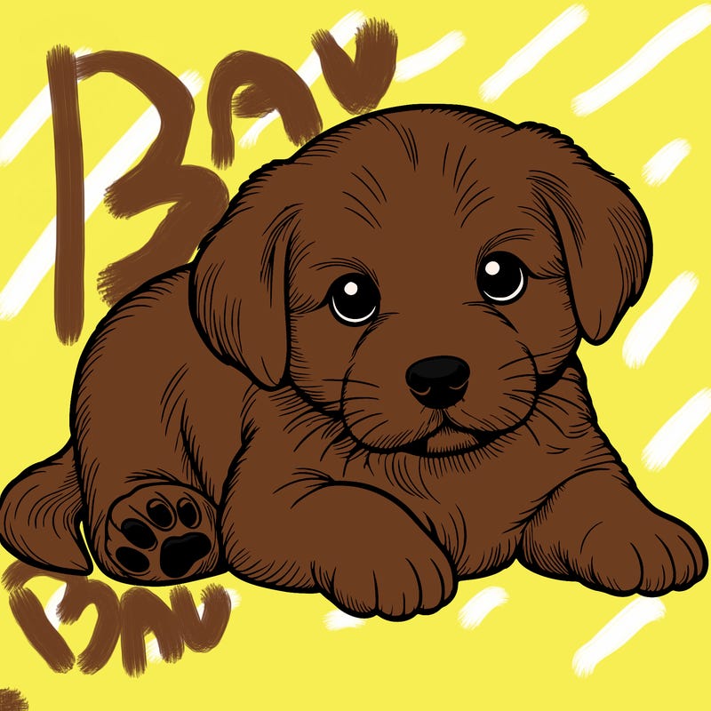 a cute realistic puppy