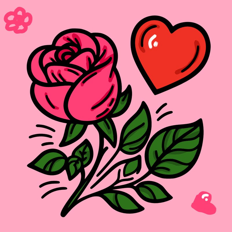 rose and heart