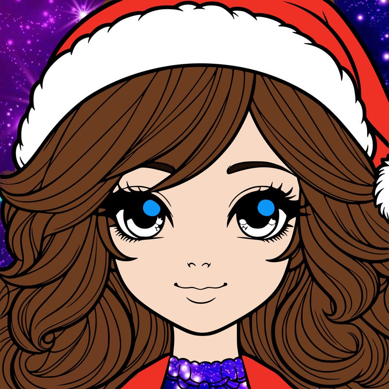 realistic christmas girl