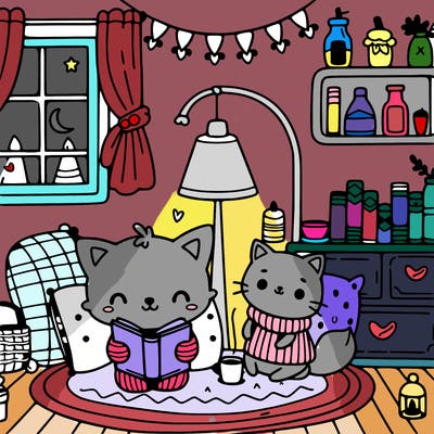 cute and cosy scene