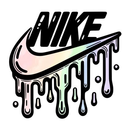 dripping nike logo