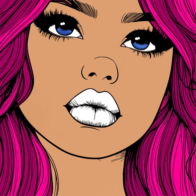 really realistic girl with lips