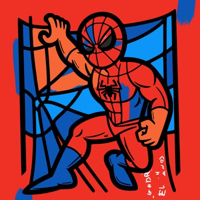 coloring page of spiderman