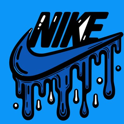dripping nike logo