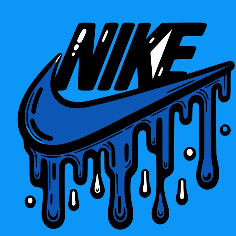 dripping nike logo