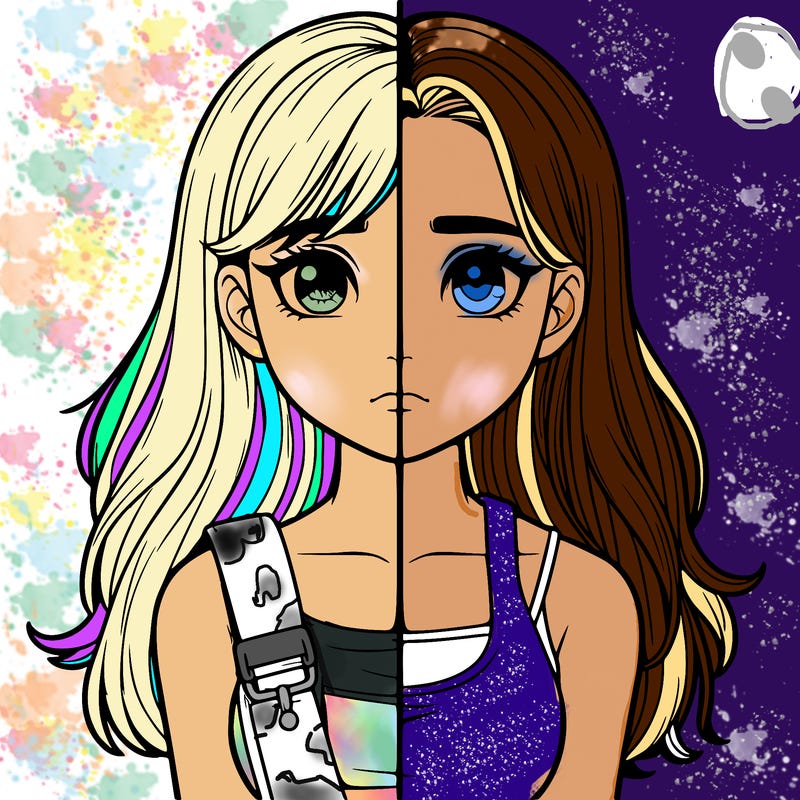 realistic girl split