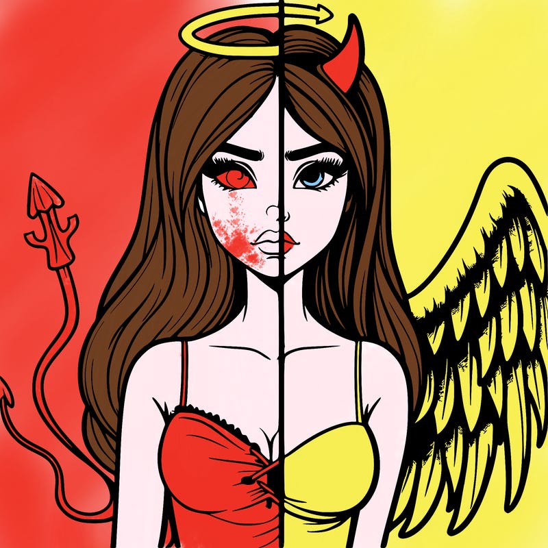 devil vs angel realistic girl