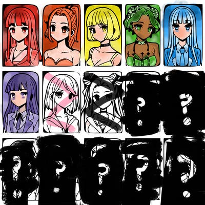 girls that look diffrent anime