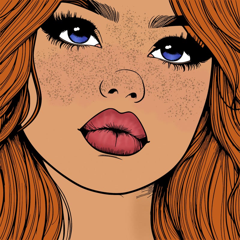 really realistic girl with lips