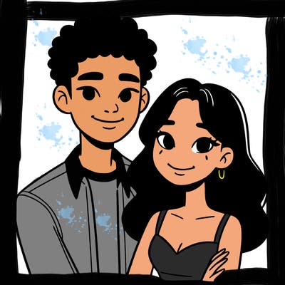 black woman and asian man couple