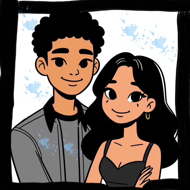 black woman and asian man couple