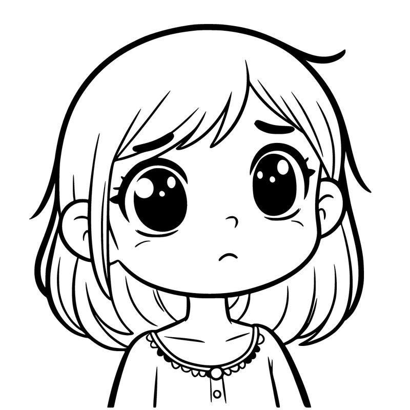 girl with worried expression