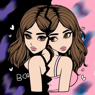 realistic girl split