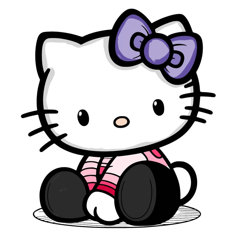 a realistic hello kitty
