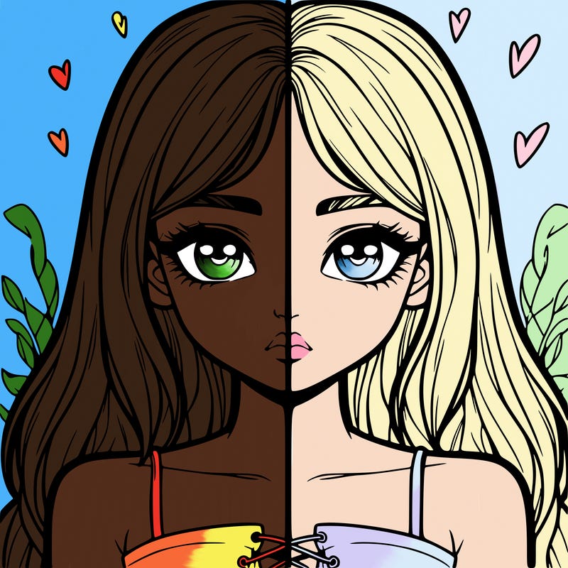 realistic girl split