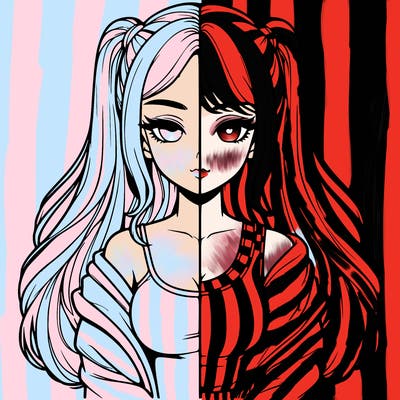 realistic girl split