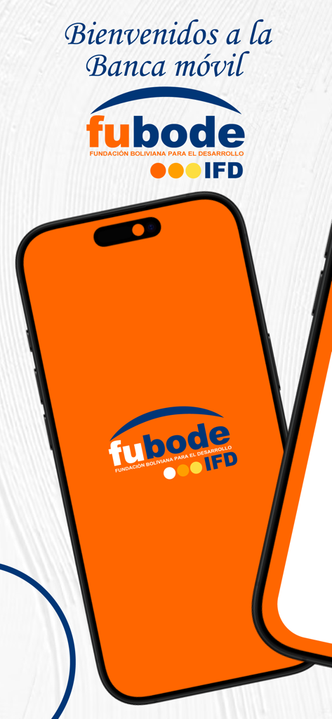 Fubode IFD - Tela de boas-vindas do aplicativo de bancos móveis Fubode IFD
