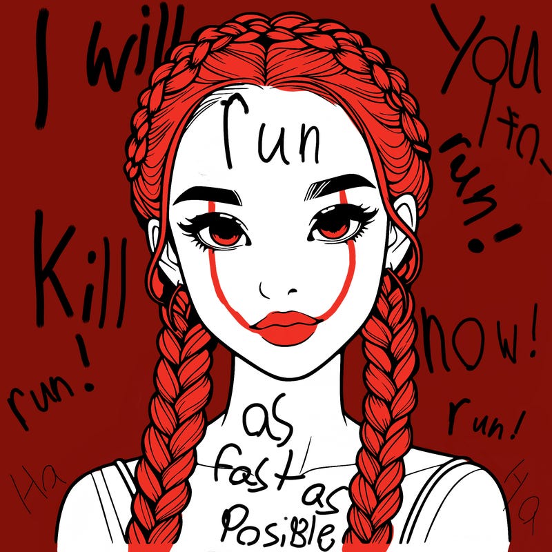 realistic girl with braids