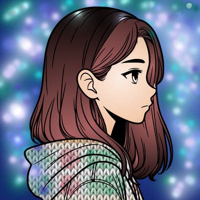 teenage girl facing sideways looking forward