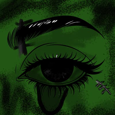 eye closed realistic