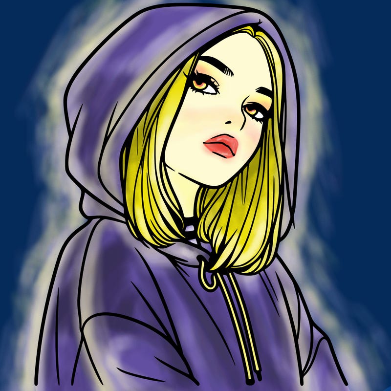 a realistic girl in a hoodie