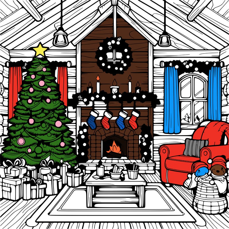 christmas house interior