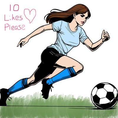 realistic woman playing soccer