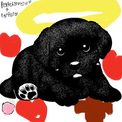 a cute realistic puppy