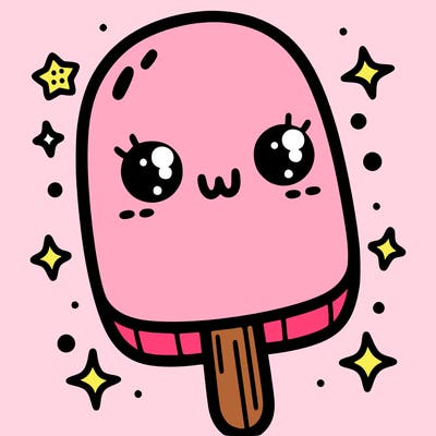 cute ice cream popsicle