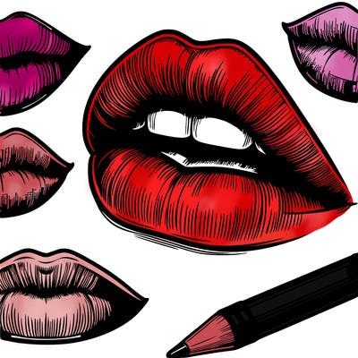 realistic  lips