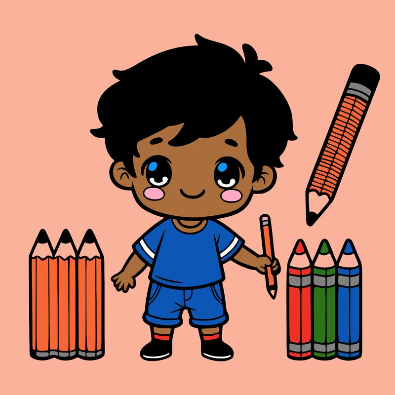 little kid coloring