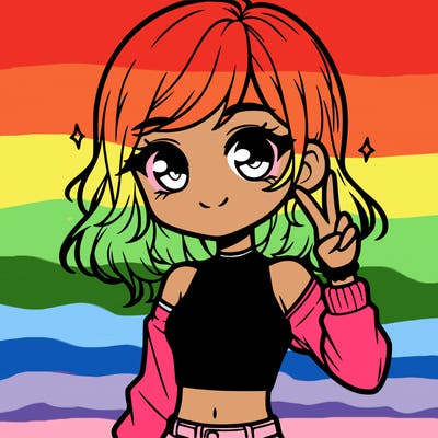 cute girl with crop top