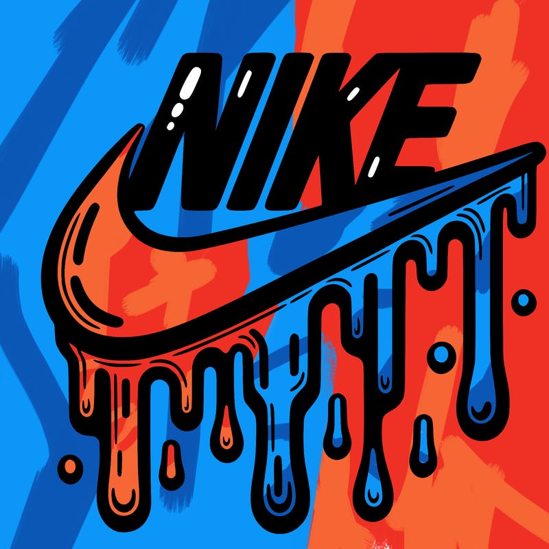 dripping nike logo