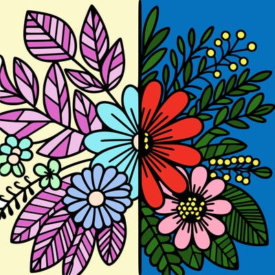 flowers split