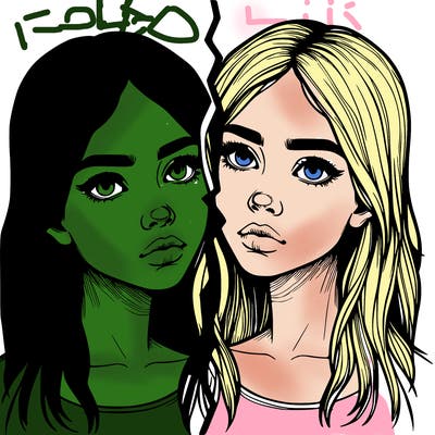 realistic girl split