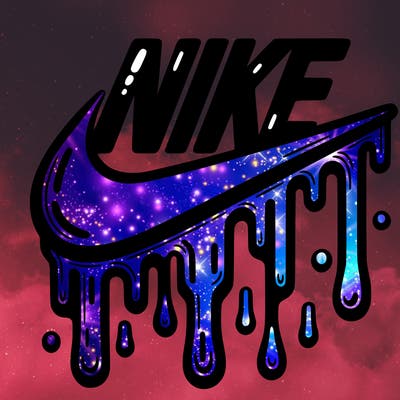 dripping nike logo