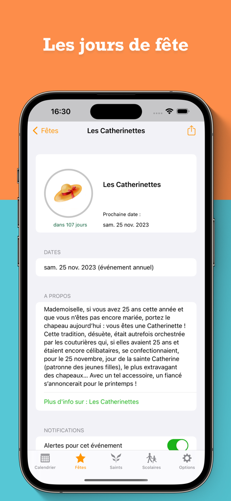 France Agenda - Detailed information about a French holiday tradition in the France Agenda app