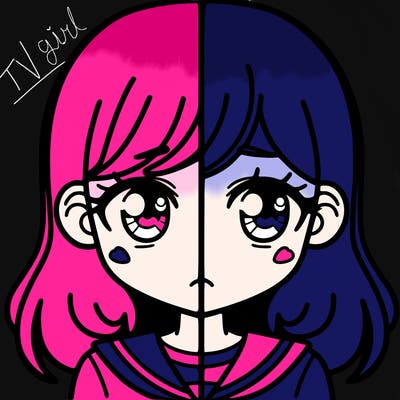 a split of a girl