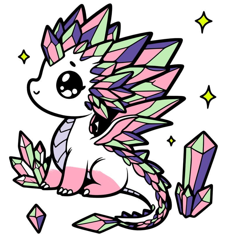 little cute crystal dragon
