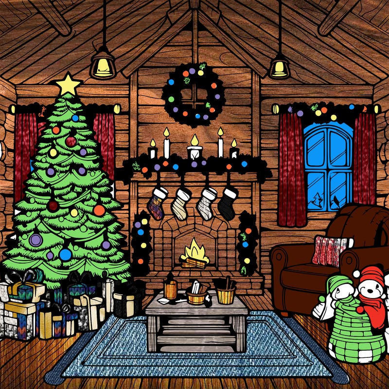 christmas house interior