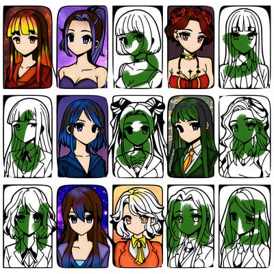 girls that look diffrent anime