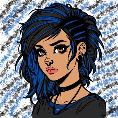 realistic punk style girl